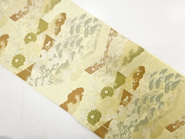 Japanese Kimono / Antique / Fukuro Obi Combined weave